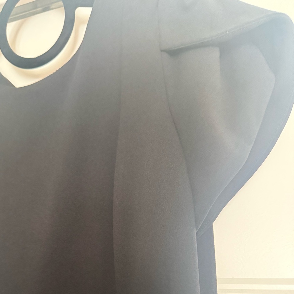 Calvin Klein Black Midi Sheath Dress with Cap Sleeves - Picture 2 of 6